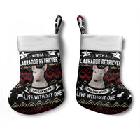 Christmas Bull Dog Terrier Christmas Stocking Xmas Holiday Patterns - Wonder Print Shop