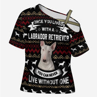 Christmas Bull Dog Terrier Cross Shoulder Shirt Xmas Holiday Patterns - Wonder Print Shop