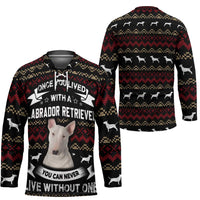 Christmas Bull Dog Terrier Hockey Jersey Xmas Holiday Patterns - Wonder Print Shop
