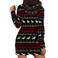 Christmas Bull Dog Terrier Hoodie Dress Xmas Holiday Patterns - Wonder Print Shop