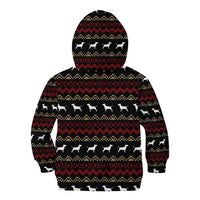 Christmas Bull Dog Terrier Kid Hoodie Xmas Holiday Patterns - Wonder Print Shop
