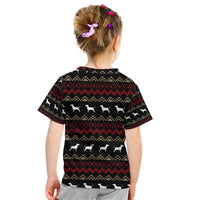 Christmas Bull Dog Terrier Kid T Shirt Xmas Holiday Patterns - Wonder Print Shop