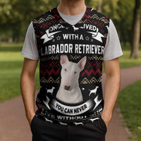 Christmas Bull Dog Terrier Christmas Knitted V-Neck Vest Xmas Holiday Patterns - Wonder Print Shop