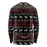 Christmas Bull Dog Terrier Long Sleeve Shirt Xmas Holiday Patterns - Wonder Print Shop