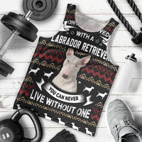 Christmas Bull Dog Terrier Men Tank Top Xmas Holiday Patterns - Wonder Print Shop