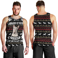 Christmas Bull Dog Terrier Men Tank Top Xmas Holiday Patterns - Wonder Print Shop