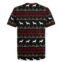 Christmas Bull Dog Terrier Rugby Jersey Xmas Holiday Patterns - Wonder Print Shop