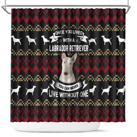 Christmas Bull Dog Terrier Shower Curtain Xmas Holiday Patterns - Wonder Print Shop
