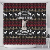 Christmas Bull Dog Terrier Shower Curtain Xmas Holiday Patterns - Wonder Print Shop