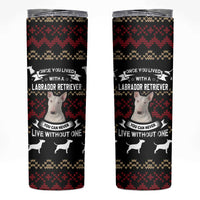 Christmas Bull Dog Terrier Skinny Tumbler Xmas Holiday Patterns - Wonder Print Shop