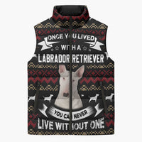 Christmas Bull Dog Terrier Sleeveless Puffer Jacket Xmas Holiday Patterns - Wonder Print Shop