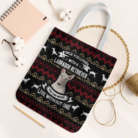 Christmas Bull Dog Terrier Tote Bag Xmas Holiday Patterns - Wonder Print Shop