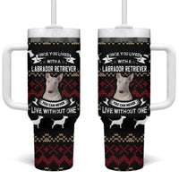 Christmas Bull Dog Terrier Tumbler With Handle Xmas Holiday Patterns - Wonder Print Shop