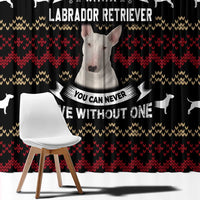 Christmas Bull Dog Terrier Window Curtain Xmas Holiday Patterns - Wonder Print Shop