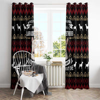 Christmas Bull Dog Terrier Window Curtain Xmas Holiday Patterns - Wonder Print Shop