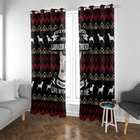 Christmas Bull Dog Terrier Window Curtain Xmas Holiday Patterns - Wonder Print Shop