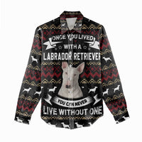 Christmas Bull Dog Terrier Women Casual Shirt Xmas Holiday Patterns - Wonder Print Shop