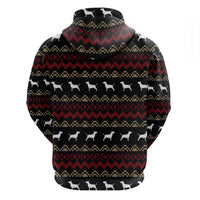 Christmas Bull Dog Terrier Zip Hoodie Xmas Holiday Patterns - Wonder Print Shop