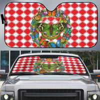 Christmas Butterfly Wreath Auto Sun Shade Xmas Holiday Patterns - Wonder Print Shop