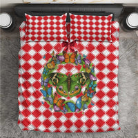 Christmas Butterfly Wreath Bedding Set Xmas Holiday Patterns - Wonder Print Shop