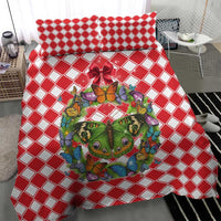 Christmas Butterfly Wreath Bedding Set Xmas Holiday Patterns - Wonder Print Shop