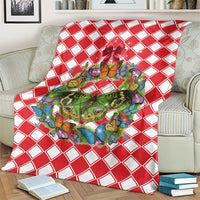 Christmas Butterfly Wreath Blanket Xmas Holiday Patterns - Wonder Print Shop