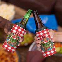 Christmas Butterfly Wreath 4 in 1 Can Cooler Tumbler Xmas Holiday Patterns - Wonder Print Shop