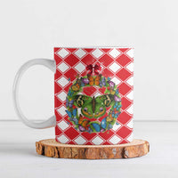 Christmas Butterfly Wreath Ceramic Mug Xmas Holiday Patterns - Wonder Print Shop