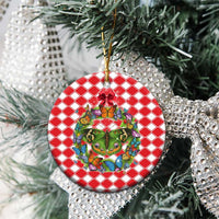 Christmas Butterfly Wreath Ceramic Ornament Xmas Holiday Patterns - Wonder Print Shop