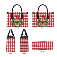Christmas Butterfly Wreath Leather Bag Xmas Holiday Patterns - Wonder Print Shop