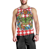 Christmas Butterfly Wreath Men Tank Top Xmas Holiday Patterns - Wonder Print Shop