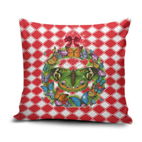 Christmas Butterfly Wreath Pillow Cover Xmas Holiday Patterns - Wonder Print Shop