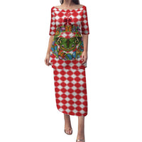 Christmas Butterfly Wreath Puletasi Xmas Holiday Patterns - Wonder Print Shop