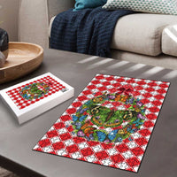 Christmas Butterfly Wreath Puzzle Xmas Holiday Patterns - Wonder Print Shop