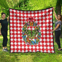 Christmas Butterfly Wreath Quilt Xmas Holiday Patterns - Wonder Print Shop