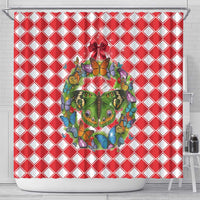 Christmas Butterfly Wreath Shower Curtain Xmas Holiday Patterns - Wonder Print Shop