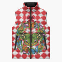 Christmas Butterfly Wreath Sleeveless Puffer Jacket Xmas Holiday Patterns - Wonder Print Shop
