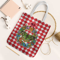 Christmas Butterfly Wreath Tote Bag Xmas Holiday Patterns - Wonder Print Shop