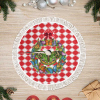 Christmas Butterfly Wreath Tree Skirt Xmas Holiday Patterns - Wonder Print Shop