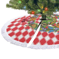 Christmas Butterfly Wreath Tree Skirt Xmas Holiday Patterns - Wonder Print Shop