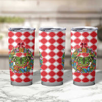 Christmas Butterfly Wreath Tumbler Cup Xmas Holiday Patterns - Wonder Print Shop