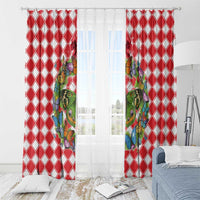 Christmas Butterfly Wreath Window Curtain Xmas Holiday Patterns - Wonder Print Shop