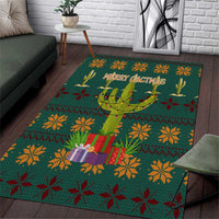 Cactus Gifts Christmas Area Rug Xmas Holiday Patterns - Wonder Print Shop