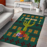 Cactus Gifts Christmas Area Rug Xmas Holiday Patterns - Wonder Print Shop
