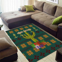 Cactus Gifts Christmas Area Rug Xmas Holiday Patterns - Wonder Print Shop