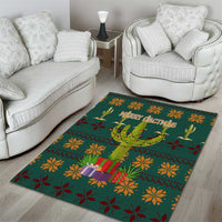 Cactus Gifts Christmas Area Rug Xmas Holiday Patterns - Wonder Print Shop