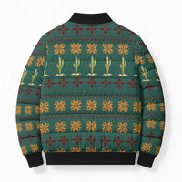 Cactus Gifts Christmas Bomber Puffer Jacket Xmas Holiday Patterns - Wonder Print Shop