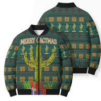 Cactus Gifts Christmas Bomber Puffer Jacket Xmas Holiday Patterns - Wonder Print Shop