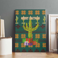 Cactus Gifts Christmas Canvas Wall Art Xmas Holiday Patterns - Wonder Print Shop