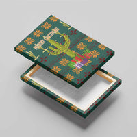 Cactus Gifts Christmas Canvas Wall Art Xmas Holiday Patterns - Wonder Print Shop